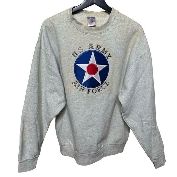 Vintage 90s US Army Air Force Crewneck Made In USA Large - Picture 1 of 4